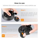 K&F Concept 4.5" Suction Cup Camera Mount with Magic Arm, ARRI Style 1/4" 3/8" Threads, Quick Release Car Mount Compatible with Gopro DJI Insta360 for DSLR Action Camera Phone Video Shooting
