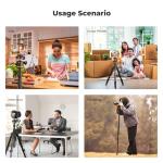 K&F Concept 75.6 inch Camera Tripod, Heavy Duty DSLR Tripods with 360 Degree Ball Head Load Capacity 17.6lbs, Detachable Monopod, Cellphone Clip for Smartphone O275A5+BH-36