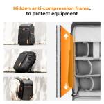 K&F Concept Camera bags Waterproof 25L Large Capacity Camera Case with Raincover Camera Case 15.6 Inch Laptop Compartment Compatible with Canon/Nikon/Sony/DJI Mavic Drone Travel Camera Backpack