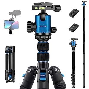JOILCAN Tripod for Camera, 81" Aluminum Camera Tripod, 83" DSLR Tripods & Monopods, Heavy Duty Travel Tripod for Binoculars Spotting Scope Telescope, Max Load 35lb