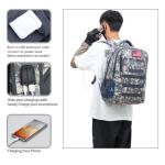 outdoor plus Camo Backpack,Military Boys Backpacks for School,40L Army Bookbag with USB Charging Port Waterproof