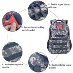 outdoor plus Camo Backpack,Military Boys Backpacks for School,40L Army Bookbag with USB Charging Port Waterproof