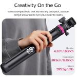 ULANZI MT-89 Extendable Tripod Aluminum, 82" Portable Adjustable Light Stand with 1/4" Screw Quick Release, 360° Ball Head Camera Phone Tripod for Camera Video Light Smartphone, Lightweight for Travel