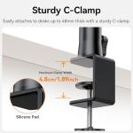 ULANZI ZJ02 Camera Desk Mount Overhead Magic Arm, 98cm/38.6inch Aluminum Adjustable Articulating Arm with 1/4" Ball Head for Cameras DSLR Lights Mount for Live Streaming/Photo Video Shooting