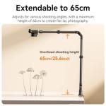 ULANZI ZJ02 Camera Desk Mount Overhead Magic Arm, 98cm/38.6inch Aluminum Adjustable Articulating Arm with 1/4" Ball Head for Cameras DSLR Lights Mount for Live Streaming/Photo Video Shooting