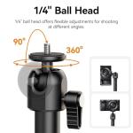 ULANZI ZJ02 Camera Desk Mount Overhead Magic Arm, 98cm/38.6inch Aluminum Adjustable Articulating Arm with 1/4" Ball Head for Cameras DSLR Lights Mount for Live Streaming/Photo Video Shooting
