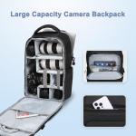 MOSISO Camera Backpack,DSLR/SLR/Mirrorless Camera Case,Waterproof Photography Bag with 15-16 inch Laptop Compartment&Rain Cover&Front Horizontal Quilted Pocket Compatible with Canon/Nikon/Sony, Black