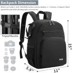 IPEB Camera Backpack for DSLR/SLR/Mirrorless Bag Professional Waterproof Camera Case 11"X5.9"X15" for Photographers Grey