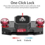 Taisioner Camera Clip with Plate Quick Release Capture Clamp System Backpack Strap Mount Holder for CanonSony,Nikon,DSLR Digital and Action Camera (Black with Red)