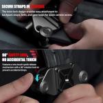 Camera Clip Backpack Clip with Quick Release Plate, Aluminum Backpack Strap Camera Mount Holder with QR Clamp System for Canon, Sony, Nikon, Fuji, DSLR, Action Cameras (Black)