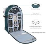 MOSISO Camera Backpack, DSLR/SLR/Mirrorless Photography Camera Bag Waterproof Artistic Geometric Hardshell Case with Tripod Holder&15-16 inch Laptop Compartment for Canon/Nikon/Sony, Teal Green