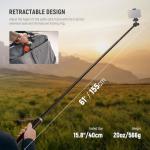 NEEWER Tripod for Cell Phone & Camera with Remote & Phone Holder Compatible with iPhone GoPro Canon Sony DSLR, 62.9" All Metal Portable Selfie Stick Travel Vlog Stand for Video Recording, TS05