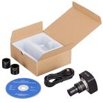 AmScope MU Series 10.0MP USB 2.0 Color CMOS C-Mount Microscope Camera - Includes Reduction Lens & Adapters - With User-Friendly Software