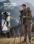 Lamicall Camera Tripod - 17.6LBS Max Load Tripod for Camera with Rapid Leg Deployment Phone Tripods for Video Recording Photo Vlog, 67" Camera Stand with Phone Holder & Carry Bag for DSLR iPhone GoPro