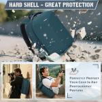 RAINSMORE Camera Backpack Hard Shell for DSLR/SLR Waterproof Camera Bag with Laptop Compartment 15.6 Inch Professional Camera Case with Rain Cover Photography Backpack Bag with Camera Lens Case Green