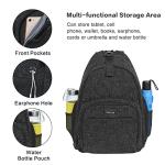 MOSISO Camera Bag Sling Backpack,DSLR/SLR/Mirrorless Photography Camera Case Crossbody Shoulder Bag with Tripod Holder&Rain Cover&Shoulder Straps Compatible with Canon/Nikon/Sony, Black
