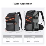K&F Concept Camera Backpack Shoulder Bag for Photographers, Hardshell Case Camera Bag, Multifunction Photography Backpack with 15.6" Laptop Compartment
