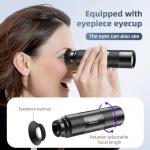 Andoer 400MM Phone Telephoto Lens for Smarphone Zoom Lens with Universal Lens Clip Cleaning Cloth Storage Bag for Hiking Camping Wildlife Observation Moon Sports Game Concert Watching