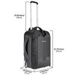 Neewer 2-in-1 Rolling Camera Bag Backpack Suitcase Style Convertible with Double Handle, Shockproof Trolley Case with Removable Padded for SLR/DSLR Cameras Tripod Lenses (Black/Red)