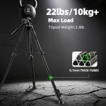 Huepar Tripod 50-inch Extendable Height Tripod Use with Laser Level, Point Lasers, Lazer Distance Measures, 1/4" and 5/8" Thread Mount for for Varieties Tools, Outdoor and Indoor T13A