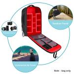 Neewer 2-in-1 Rolling Camera Bag Backpack Suitcase Style Convertible with Double Handle, Shockproof Trolley Case with Removable Padded for SLR/DSLR Cameras Tripod Lenses (Black/Red)