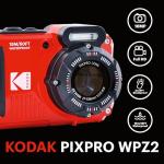 KODAK PIXPRO WPZ2 Rugged Waterproof Digital Camera 16MP 4X Optical Zoom 2.7" LCD Full HD Video, Red