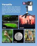 APEXEL 30X HD Telephoto Lens for iPhone Pro Max/Samsung/Android | High Power Zoom Camera Lens with Tripod Mount, Universal Smartphone Compatibility