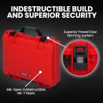 NANUK 910 Hard Case with Customizable Cubed Foam, IP67 Waterproof, Dustproof and Impact Resistant, 14.3” x 11.1” x 4.7”, Rugged Construction for Ultimate Protection, Made in Canada – Red