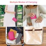 Canboc Case for Canon PowerShot SX740 SX730 HS Digital Camera, 1* Hard Carrying Case + 1* Soft Silicone Protective Cover with Removable Lens Cover, Rosered (Case Only)