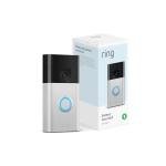 Ring Battery Doorbell | Home or business security with Head-to-Toe Video, Live View with Two-Way Talk, and Motion Detection & Alerts (newest model), Satin Nickel