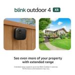 Blink Outdoor 4 XR – two-year battery wireless camera with 4x security coverage, 1000 ft open-air range or 400 ft with typical use — 2 camera system