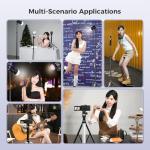 Leekai LK56 Auto Open Tripod Extendable 83" with 1/4" Quick-Release for Cameras Video Lights Phones Selfie Stick Live Vlog Stand Lightweight Content Creator Essentials Aluminum Alloy and ABS