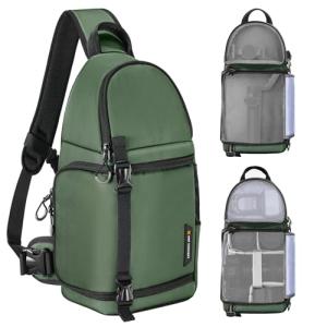 K&F CONCEPT Camera Sling Bag Crossbody Bag Camera Shoulder Backpack DSLR/SLR/Mirrorless Photography Bags Compatible with Canon/Nikon/Sony/Fuji/Gopro/DJI