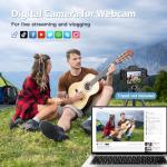 IGXHAVIZ 8K Digital Cameras for Photography Autofocus, WiFi 88MP Vlogging Camera with Dual-Lens, Flash, 16X Digital Zoom, Touch Screen, Travel Camera Anti-Shake with Lens Hood, 64GB Card,2 Batteries