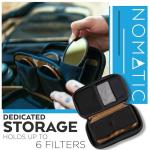 NOMATIC McKinnon Filter Case - Camera Case for Lens Filters - Fits up to 6 82mm Filters - Weather Resistant EVA Foam Tech Pouch