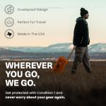 Condition 1 22" Large Rolling Lockable Hard Storage Case w/Padded Divider & Lid Organizer, Model 300, Waterproof Protective Box for Camera & Production Gear, Made in USA, 21.84"x13.82"x9" Black