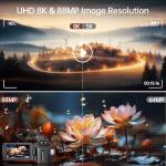 8K Video Camera Camcorder 88MP UHD WiFi Vlogging Cameras for YouTube 18X Digital Zoom IR Night Vision 3.0''Touch Screen Camera with 32GB Card, Microphone, Stabilizer, Lens Hood, Remote, Batteries