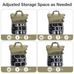 MOSISO Camera Backpack, DSLR/SLR/Mirrorless Camera Bag Case with Tripod Holder&15-16 inch Laptop Compartment&PU Handle, Canvas Photography Backpack Compatible with Canon/Nikon/Sony, Olive Yellow