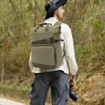 MOSISO Camera Backpack, DSLR/SLR/Mirrorless Camera Bag Case with Tripod Holder&15-16 inch Laptop Compartment&PU Handle, Canvas Photography Backpack Compatible with Canon/Nikon/Sony, Olive Yellow