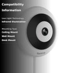REOLINK 6MP PoE IP Fisheye Camera with 360° View, Surveillance for Home/Office Security, Smart Human Detection, Two Way Talk, Ceiling/Wall/Desk Mount, Multiple Panoramic Display Views, FE-P(White)