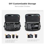 K&F CONCEPT Camera Sling Bag, Waterproof Crossbody Shoulder Bag Compatible with Canon Nikon Sony DSLR/SLR/Mirrorless Cameras and Lenses with Front EVA Hard-Shell Protection &Tripod Holder
