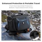K&F CONCEPT Camera Sling Bag, Waterproof Crossbody Shoulder Bag Compatible with Canon Nikon Sony DSLR/SLR/Mirrorless Cameras and Lenses with Front EVA Hard-Shell Protection &Tripod Holder