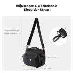 K&F CONCEPT Camera Sling Bag, Waterproof Crossbody Shoulder Bag Compatible with Canon Nikon Sony DSLR/SLR/Mirrorless Cameras and Lenses with Front EVA Hard-Shell Protection &Tripod Holder