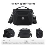 K&F CONCEPT Camera Sling Bag, Waterproof Crossbody Shoulder Bag Compatible with Canon Nikon Sony DSLR/SLR/Mirrorless Cameras and Lenses with Front EVA Hard-Shell Protection &Tripod Holder