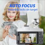 4K 75MP Digital Camera for Photography, Camera for Vlogging, 10X Optical Zoom, Auto Focus, WiFi, 3" Flip Touchscreen, 2 Batteries, Lens Hood, Tripod, Remote & Strap