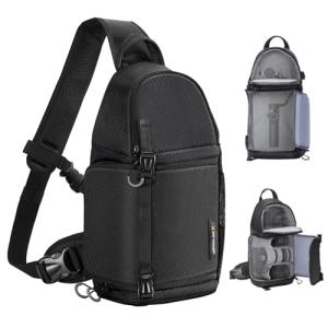 K&F CONCEPT Camera Sling Bag Crossbody Bag Camera Shoulder Backpack DSLR/SLR/Mirrorless Photography Bags Compatible with Canon/Nikon/Sony/Fuji/Gopro/DJI