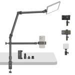 SmallRig Overhead Camera Mount, Camera Desk Mount Stand with Flexible Arm, 360° Rotatable Ball Head, DSLR Boom Arm Tabletop C Clamp for Photography Videography Live Stream - 4456