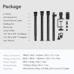 SmallRig Overhead Camera Mount, Camera Desk Mount Stand with Flexible Arm, 360° Rotatable Ball Head, DSLR Boom Arm Tabletop C Clamp for Photography Videography Live Stream - 4456