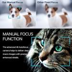 4K Digital Camera for Photography with 52mm Wide Angle & Macro Lens, 56MP Vlogging Camera for YouTube and Video, with External Adjustable Microphone, with 180° Flip Screen, 32GB TF Card