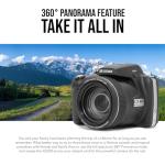 Kodak PIXPRO AZ528 16MP Astro Zoom Digital Camera with 52x Optical Zoom (Black) Bundle with 128GB SD Card and Rechargeable Battery and Charger Kit (3 Items)